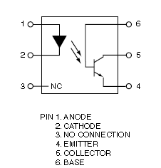 H11AV1AM, Фототранзисторный оптрон